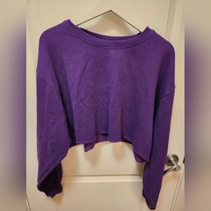 TNA cozy AF fleece cropped sweater